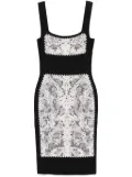 Alexander McQueen snake print knit dress - Black