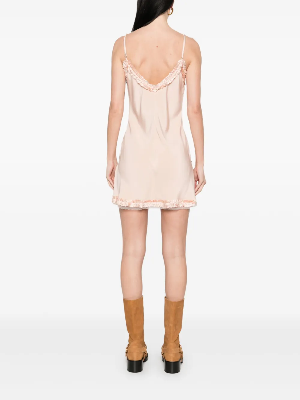 Alexander McQueen Satijnen mini-jurk Roze