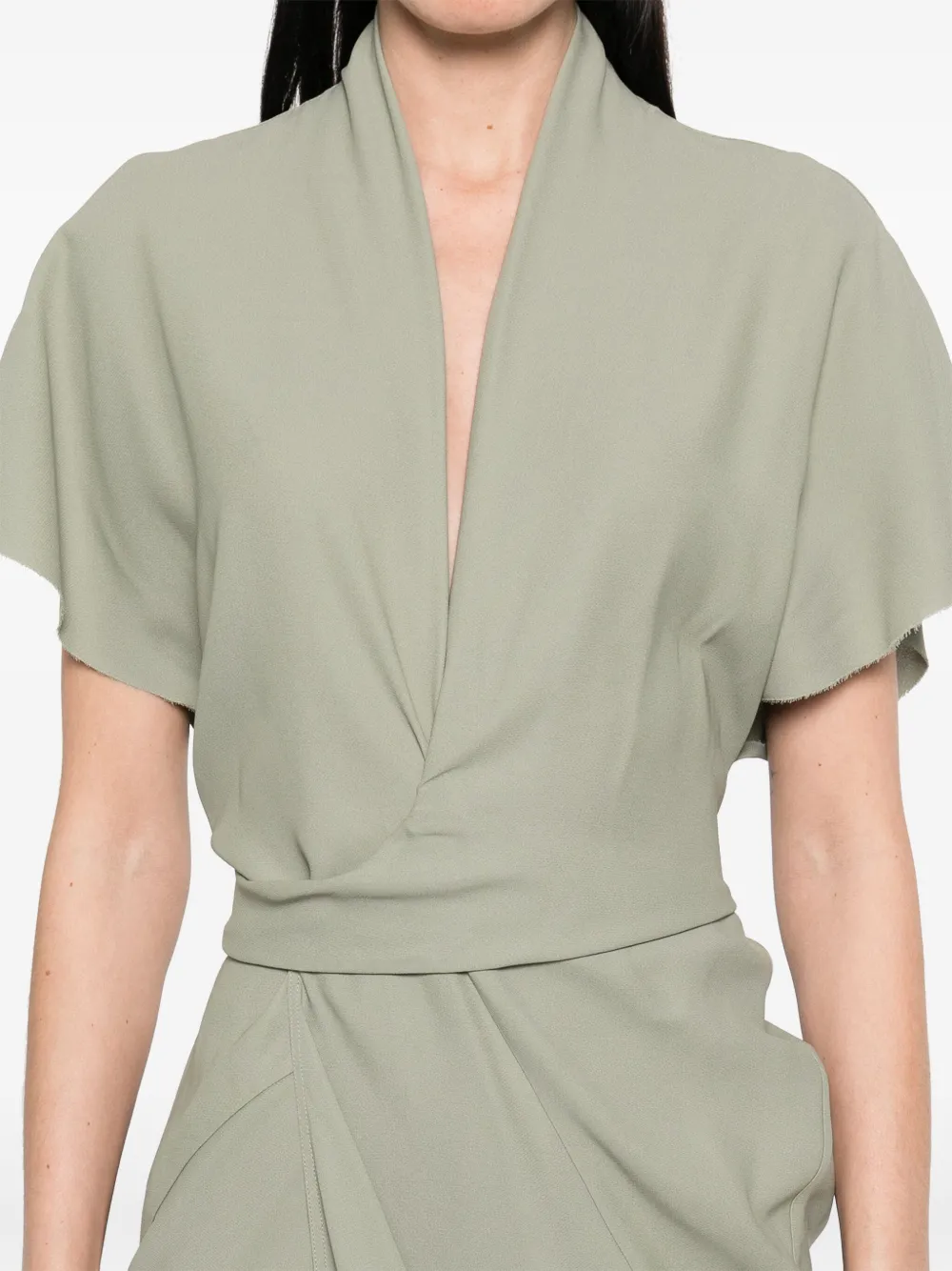 Rick Owens Gewikkelde maxi-jurk Groen