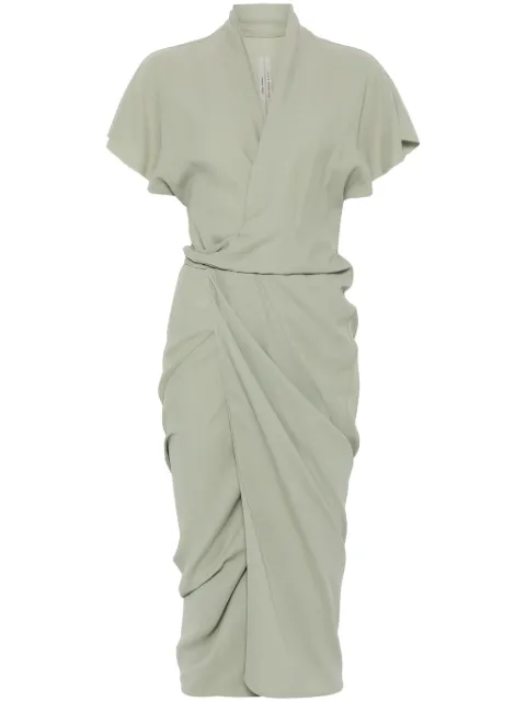 Rick Owens vestido largo con diseño cruzado