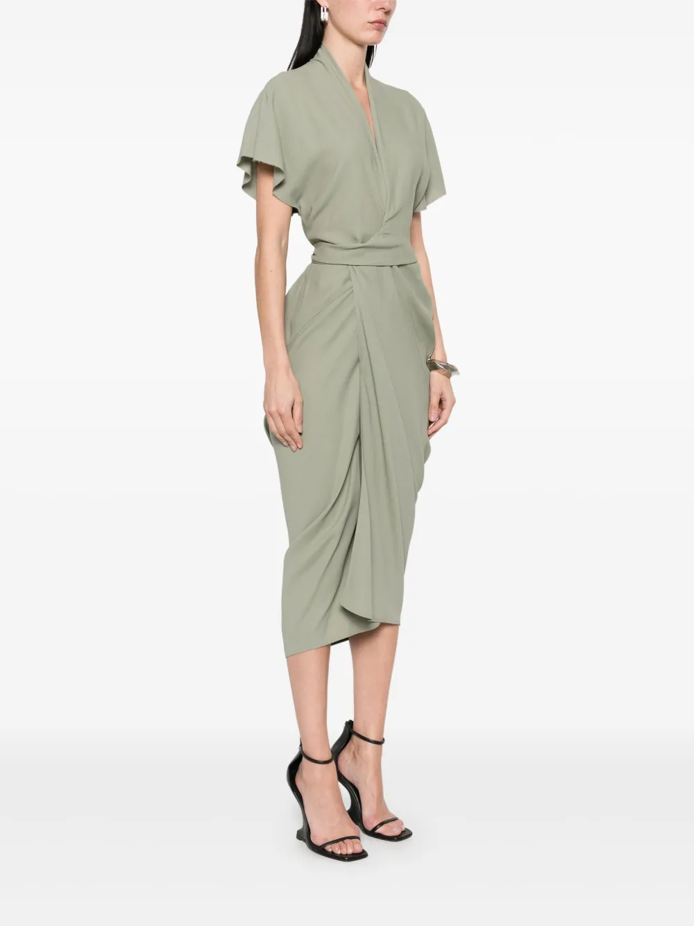 Rick Owens Gewikkelde maxi-jurk Groen