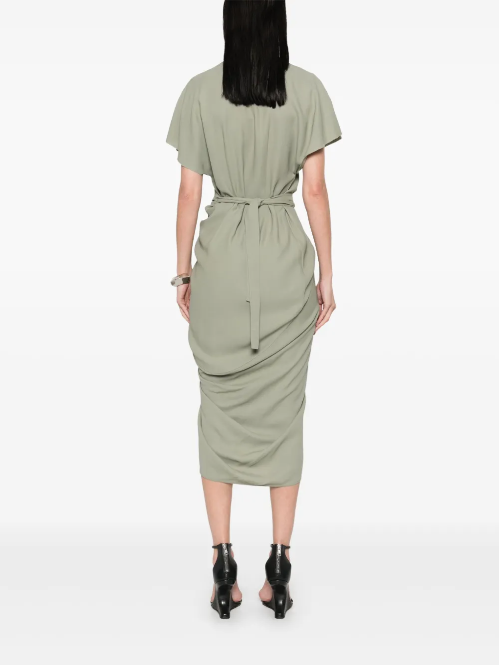 Rick Owens Gewikkelde maxi-jurk Groen