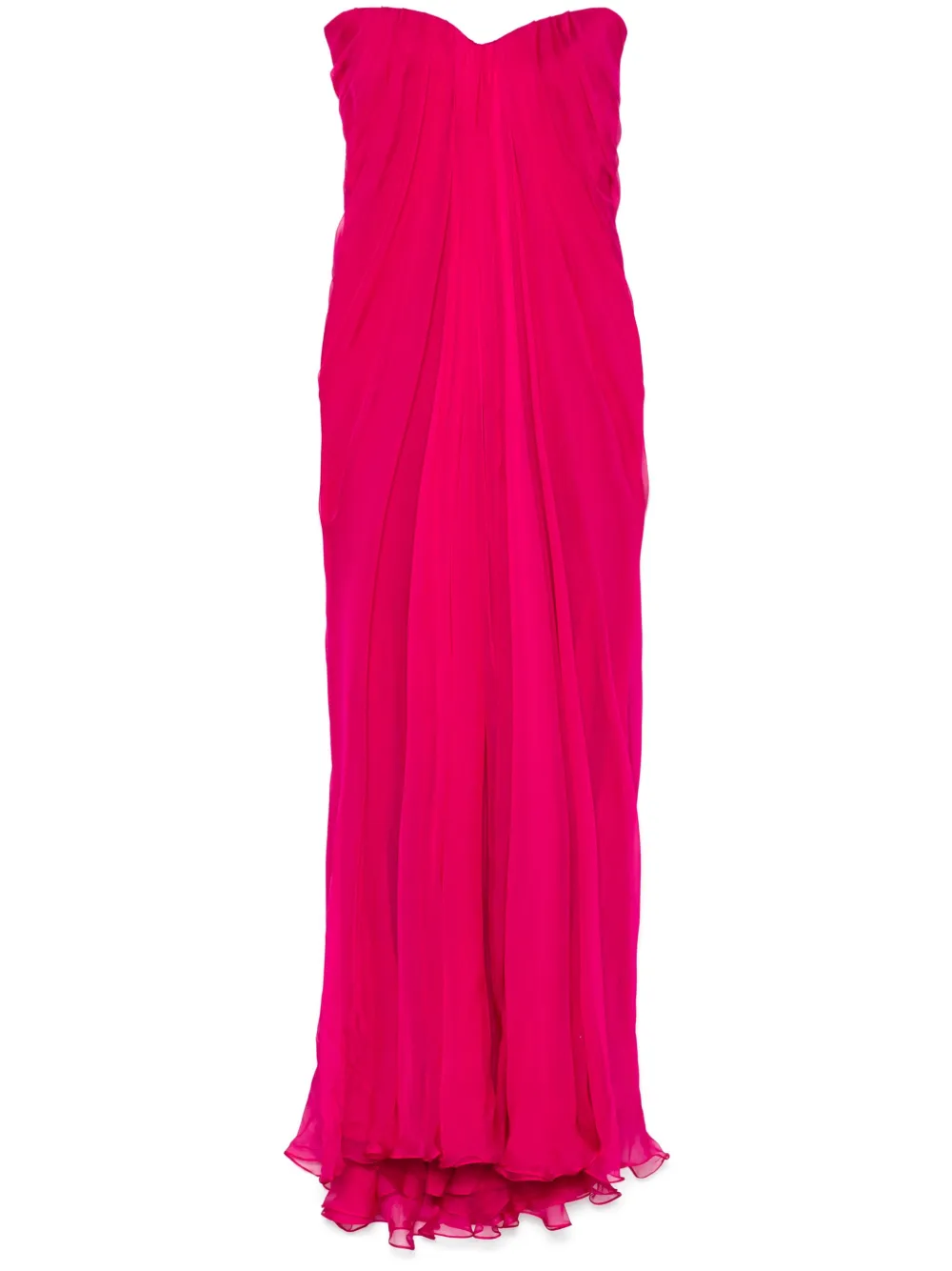 Alexander McQueen Gedrapeerde maxi-jurk Roze