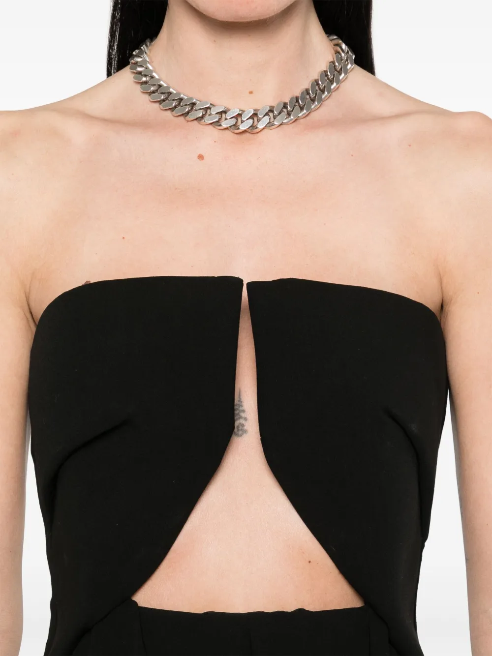 Rick Owens Amphora Prong midi-jurk Zwart