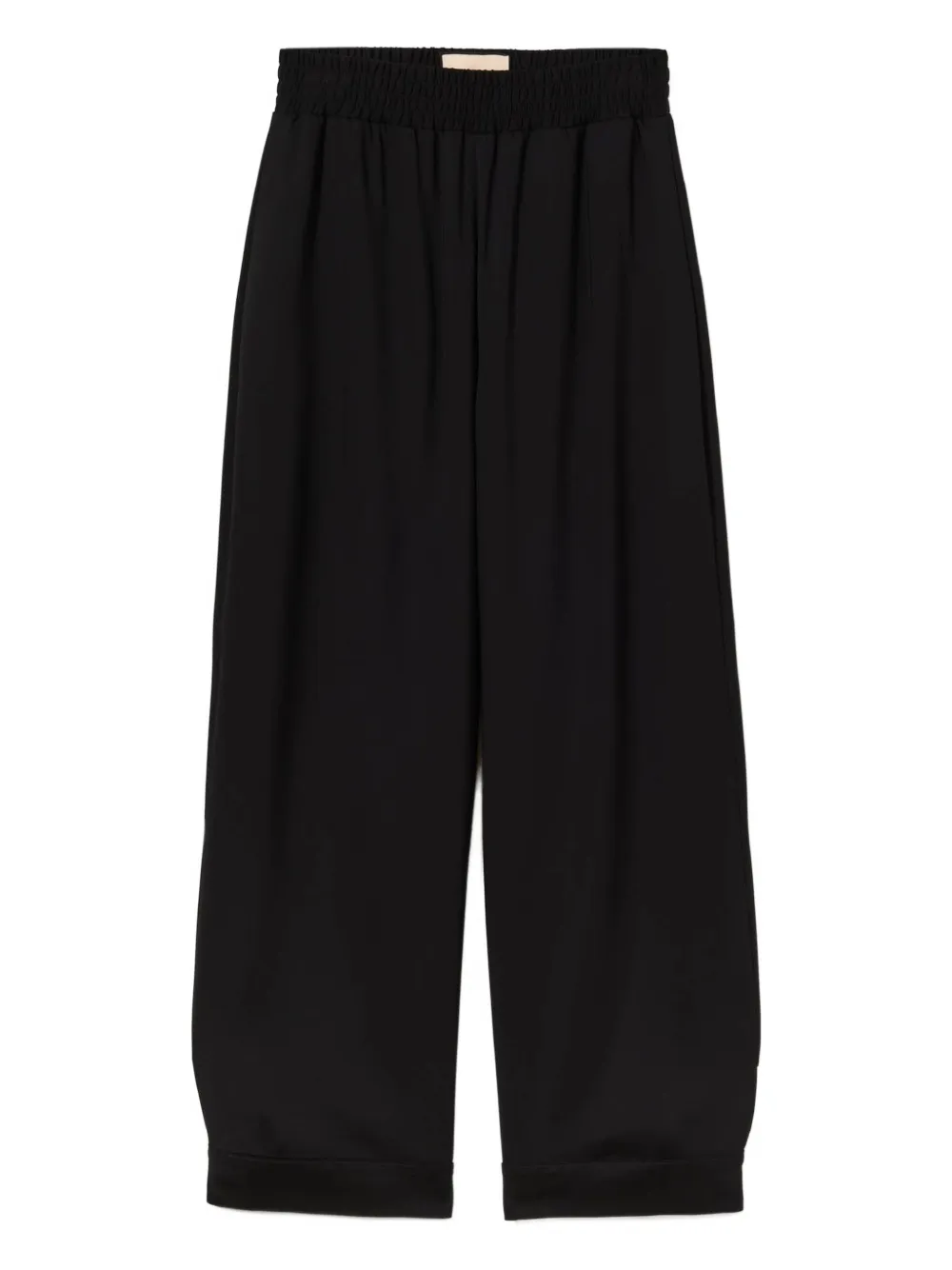 Plan C cropped wide-leg trousers - Nero