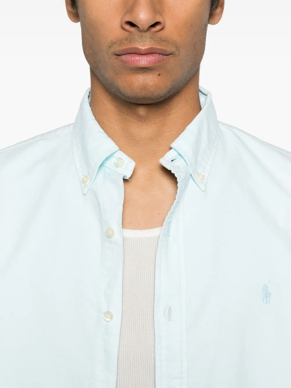 Polo Ralph Lauren Overhemd met geborduurd logo Blauw