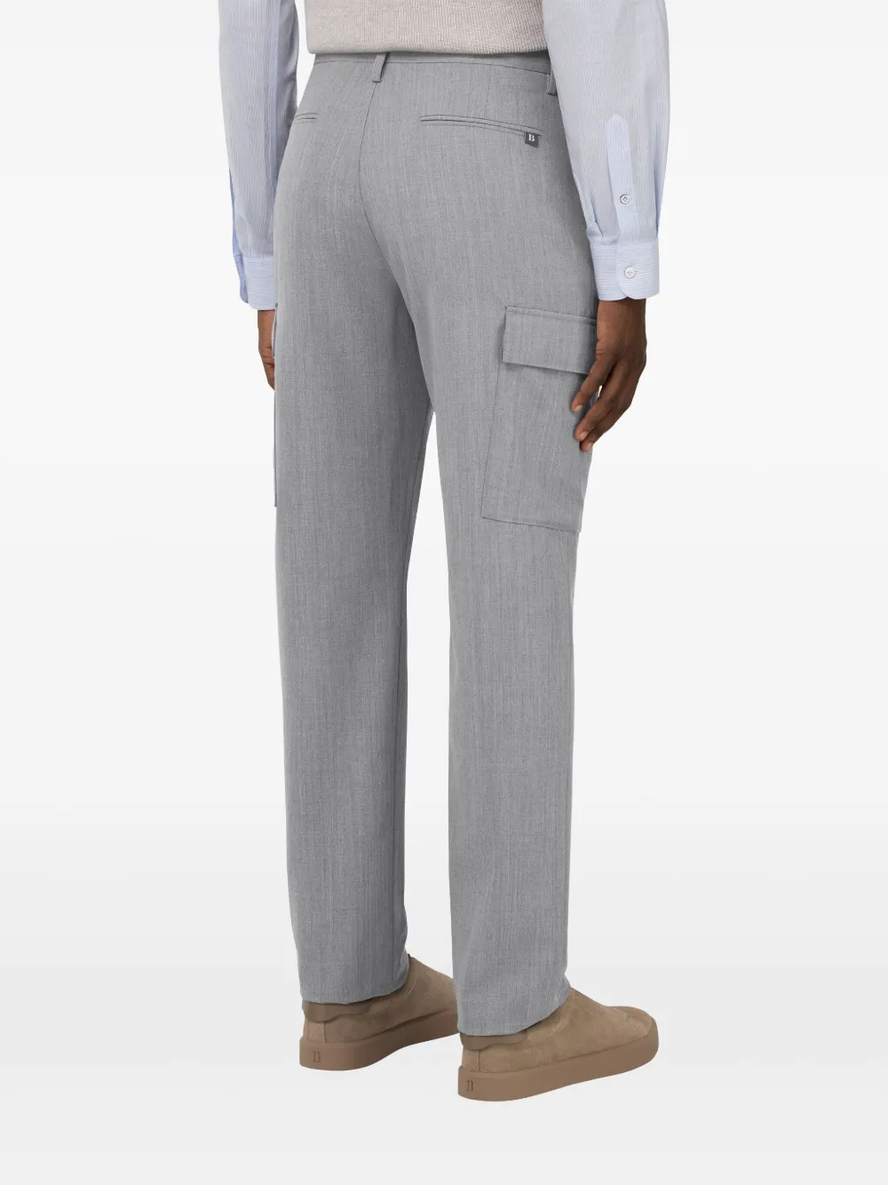 Boggi Milano Wollen broek Grijs
