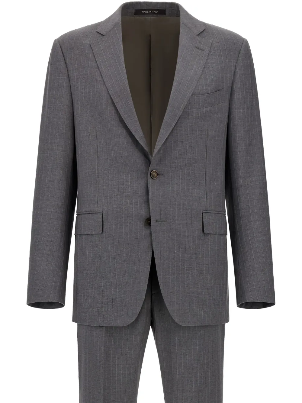 pinstripe wool suit