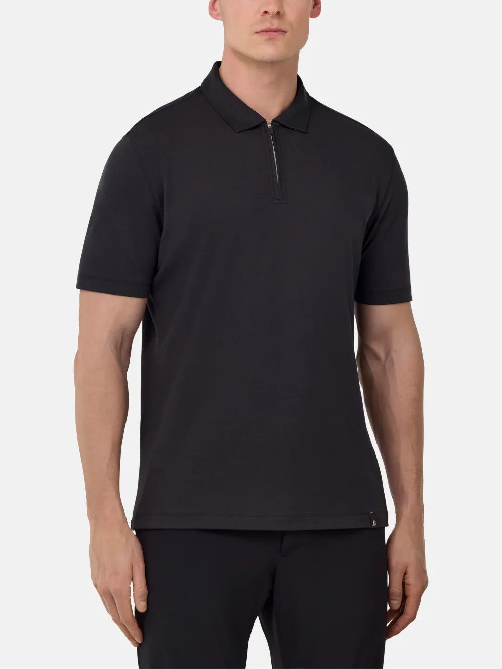 Boggi Milano S.Cafè High-Performance poloshirt Zwart