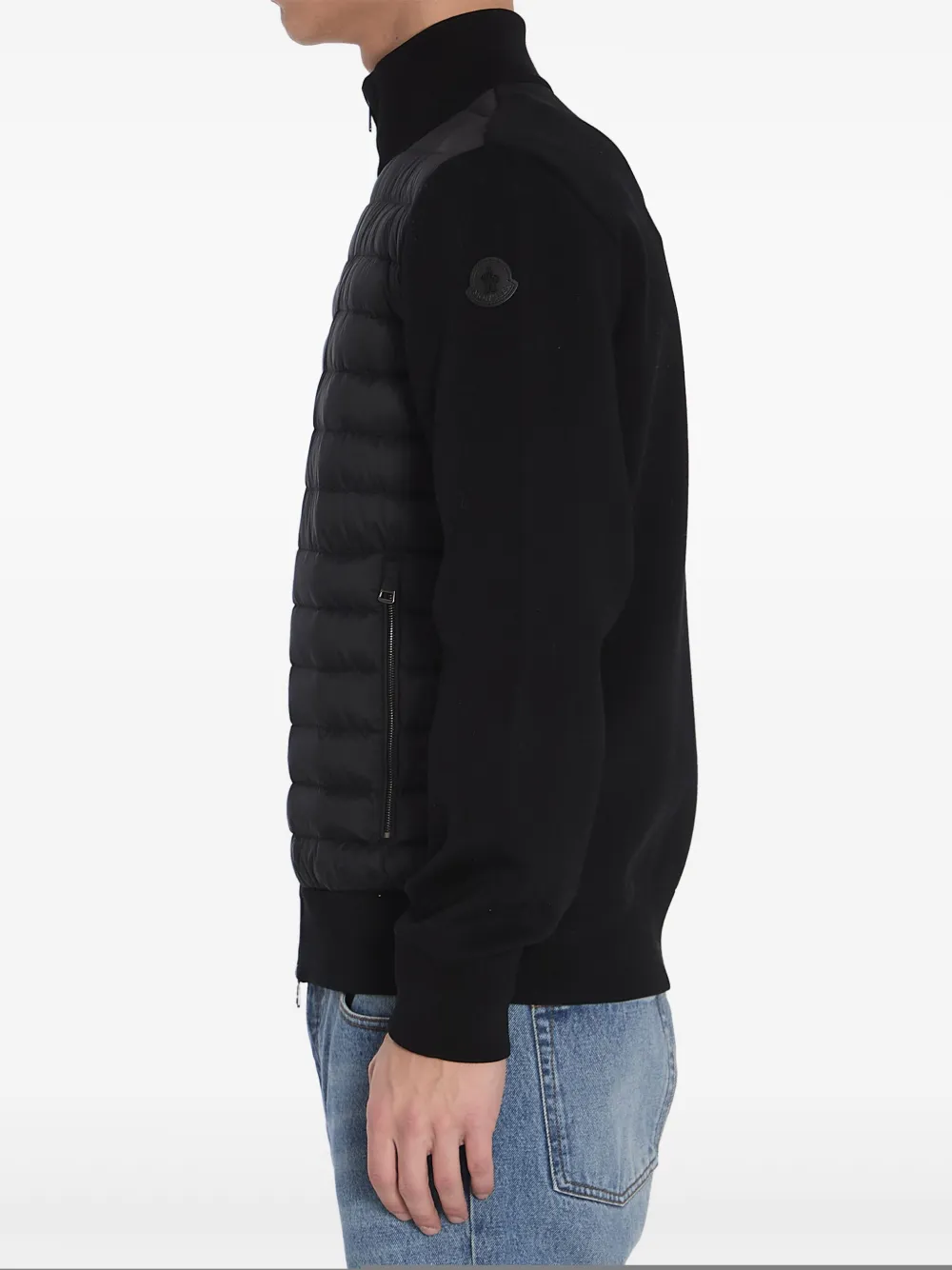 Moncler padded cardigan - Zwart