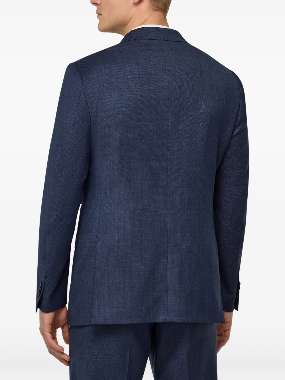 Boggi Milano Wollen pak met patroon Blauw
