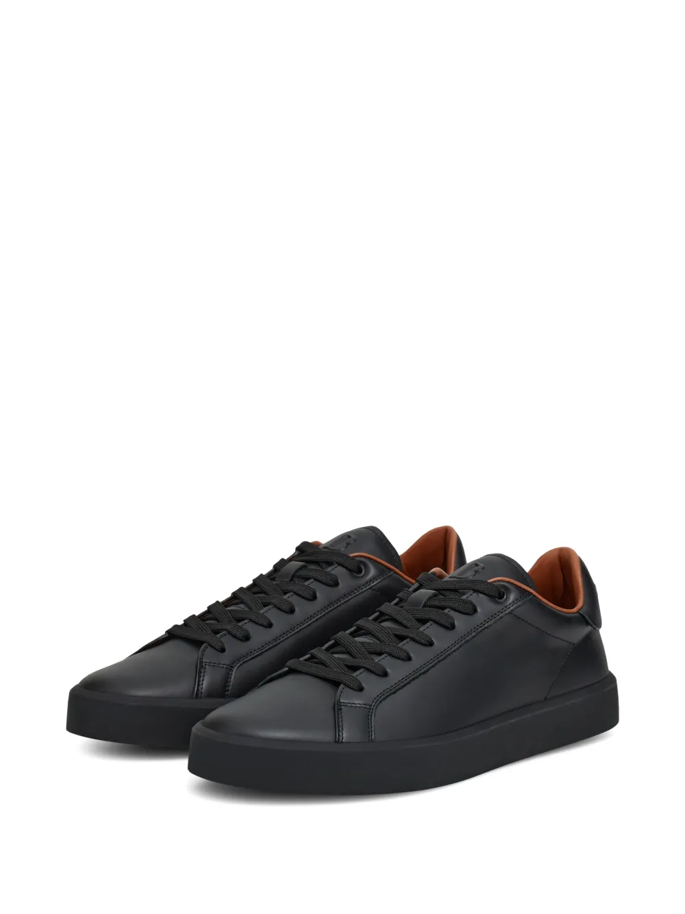 Boggi Milano leather sneakers Black