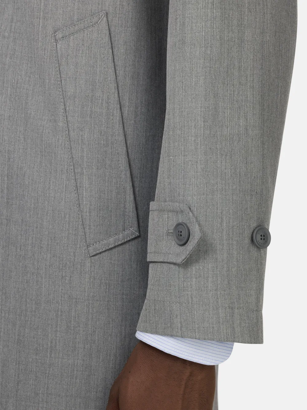 Boggi Milano Trenchcoat met ceintuur Grijs