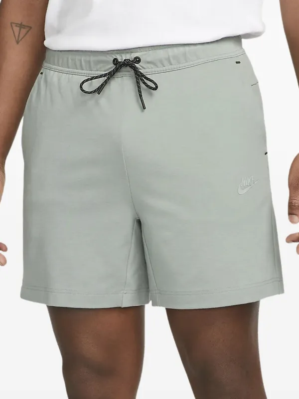 green nike fleece shorts