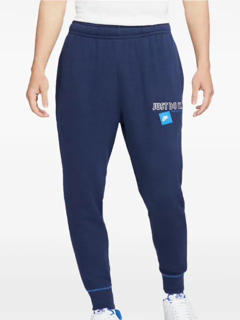 Nike JDI French terry fleece "Blue" track pants