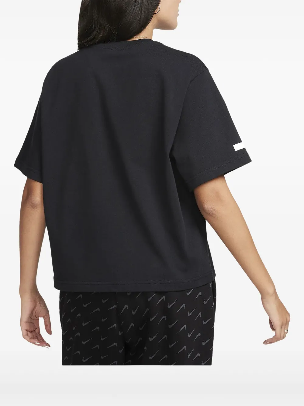 Nike Women's Sportswear Short-sleeve Classic Logo T-shirt In Black