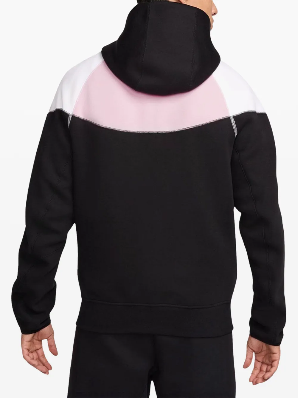 Nike Tech Windrunner "White Black Pink Black" hoodie Zwart