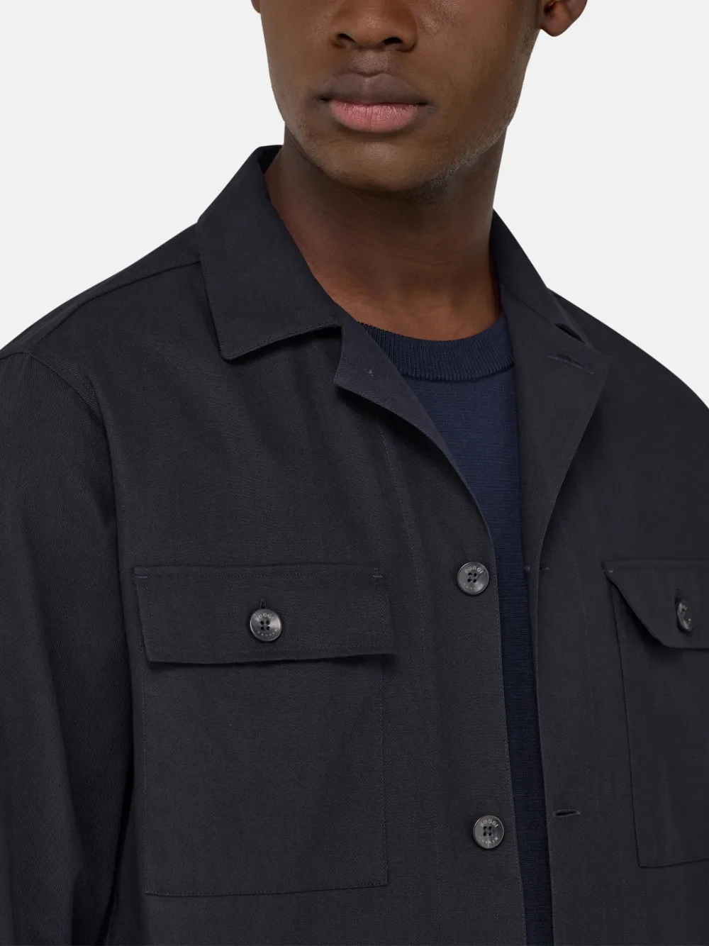 Boggi Milano Katoenen shirtjack Blauw