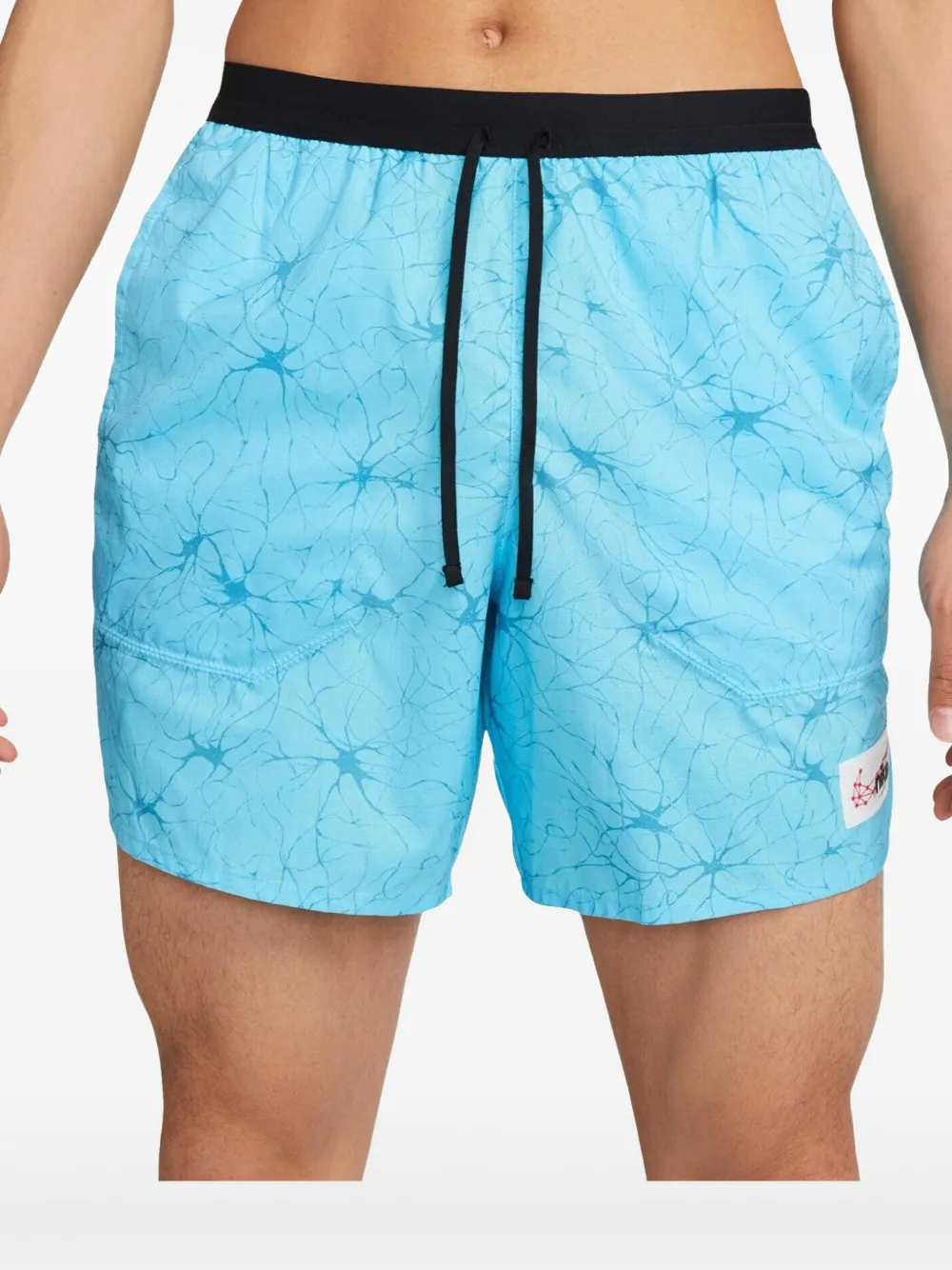 Nike Stride D.y.e "blue Chill/light Crimson" Running Shorts In Blue