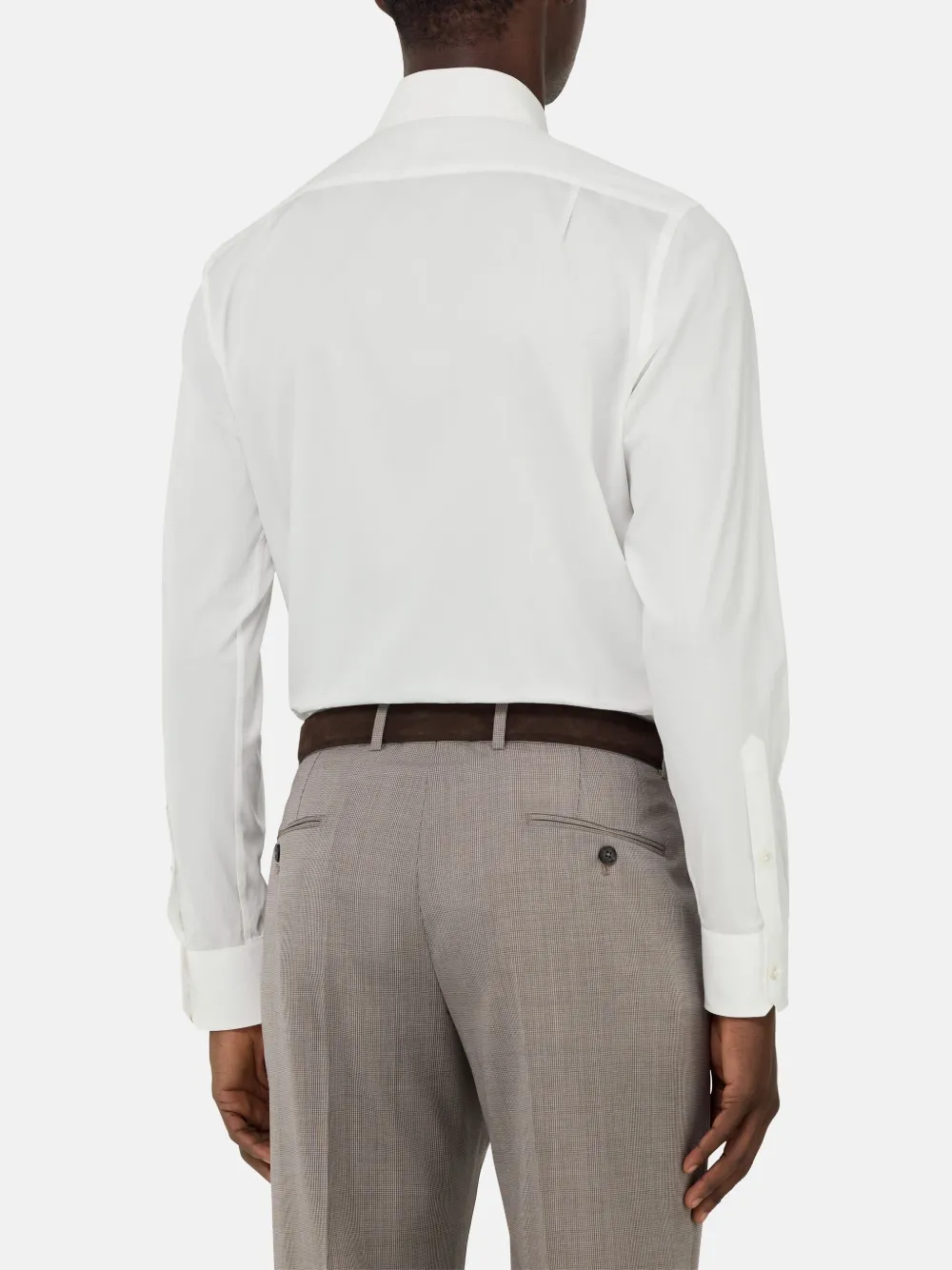 Boggi Milano Regular Fit Cotton Twill Shirt In White