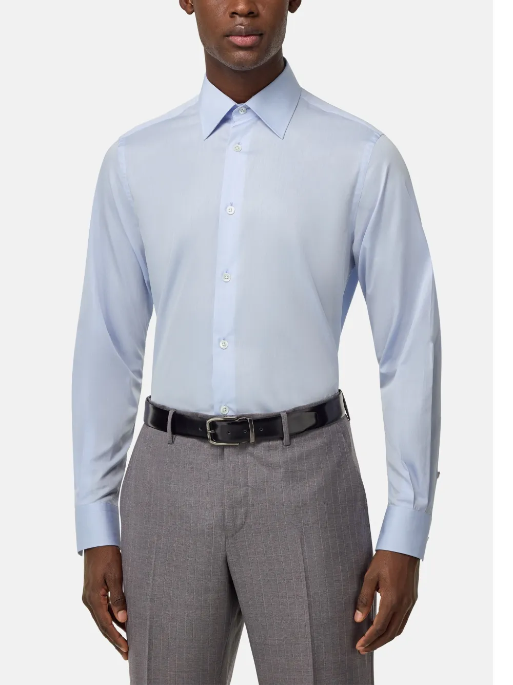 Boggi Milano Popeline overhemd Blauw