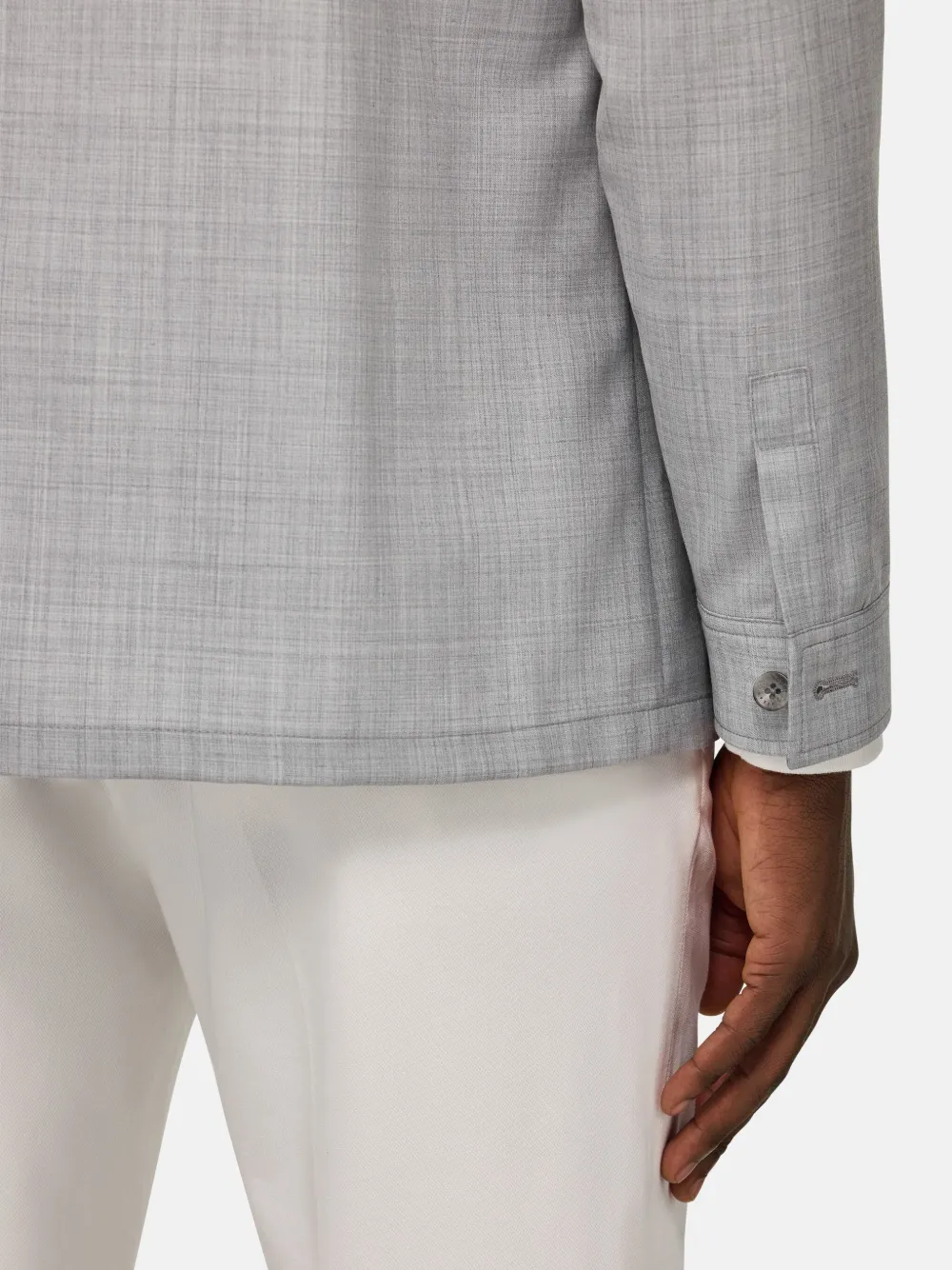 Boggi Milano Wollen shirtjack Grijs