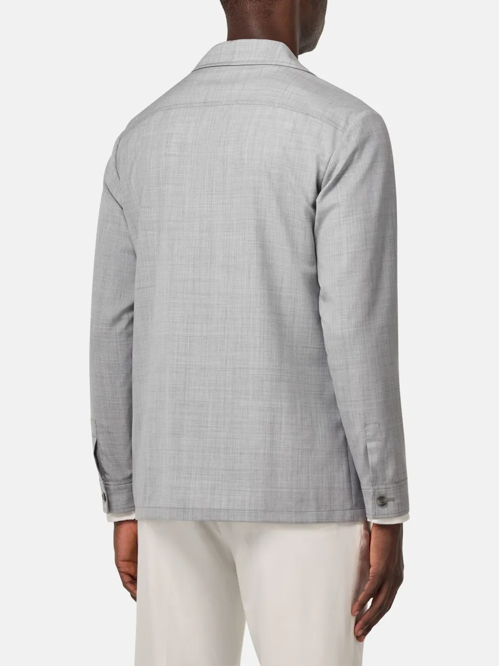 Boggi Milano Wollen shirtjack Grijs