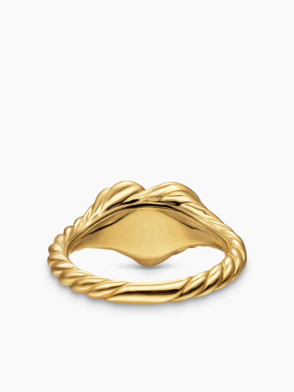 David Yurman 18k Yellow Gold Sculpted Cable Heart Pinky Ring In Gold