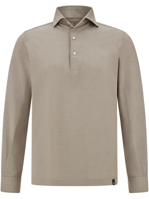 Boggi Milano cotton-blend polo shirt