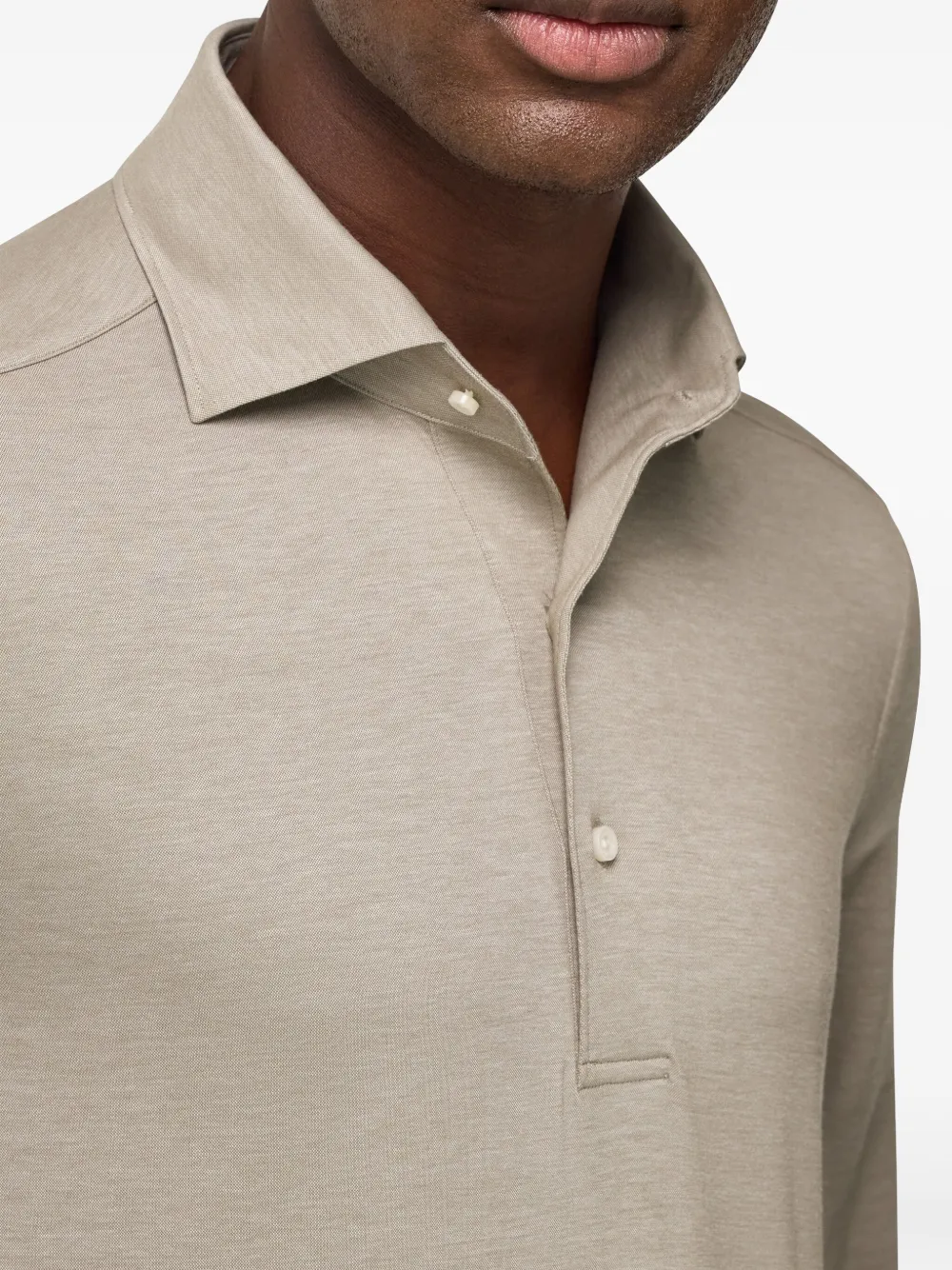 Boggi Milano Poloshirt van katoenblend Beige