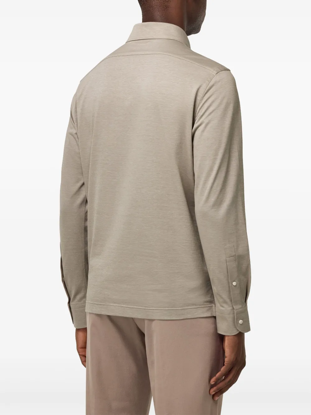 Boggi Milano Poloshirt van katoenblend Beige