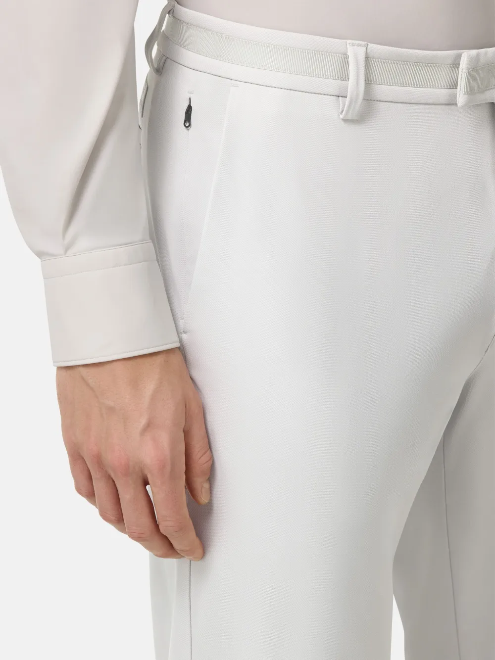 Boggi Milano B-tech stretch broek Wit