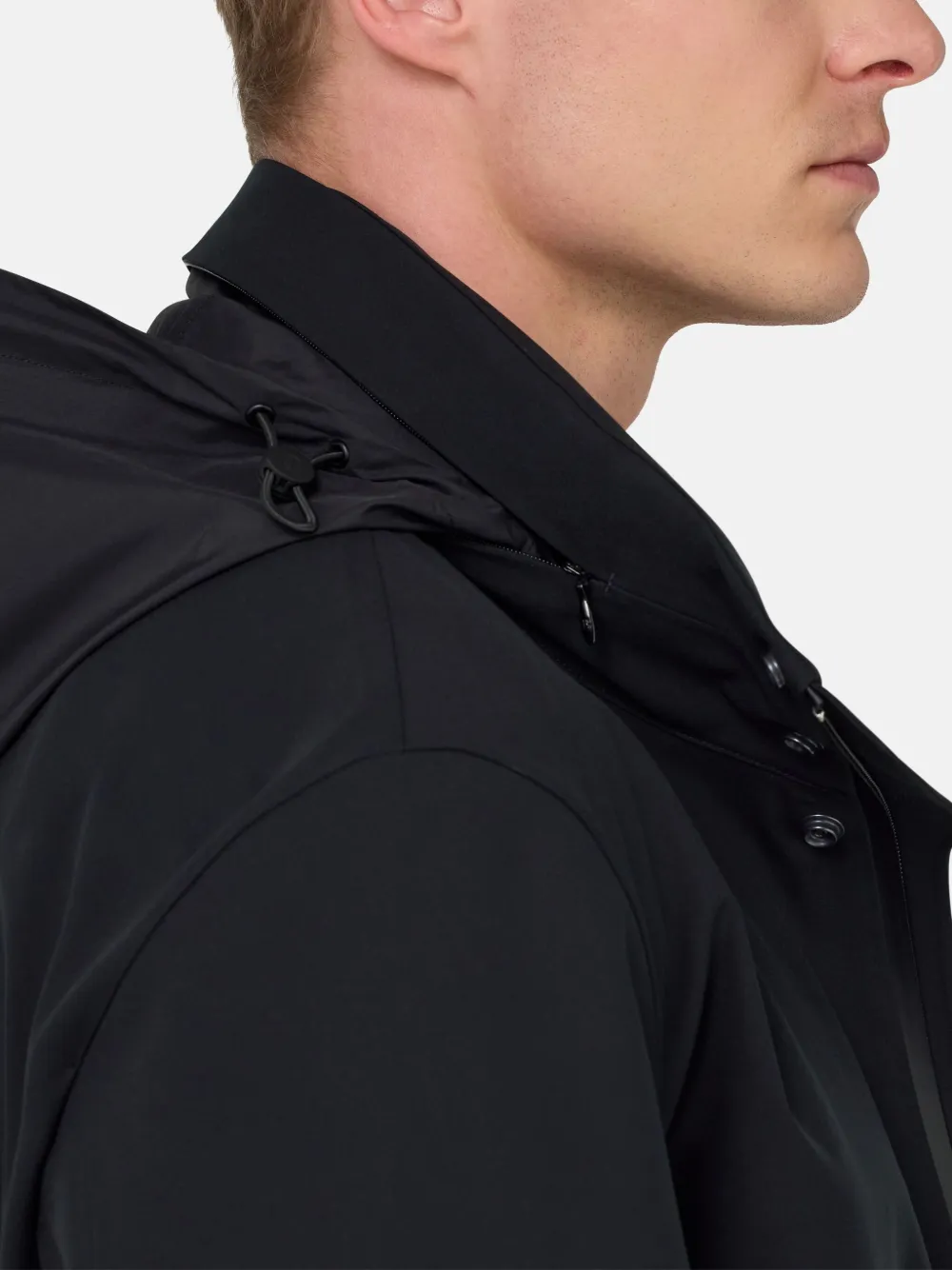 Boggi Milano Technische trenchcoat Zwart