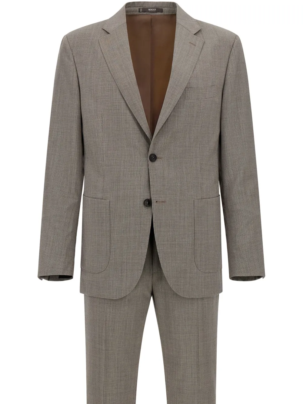 patterned virgin wool suit