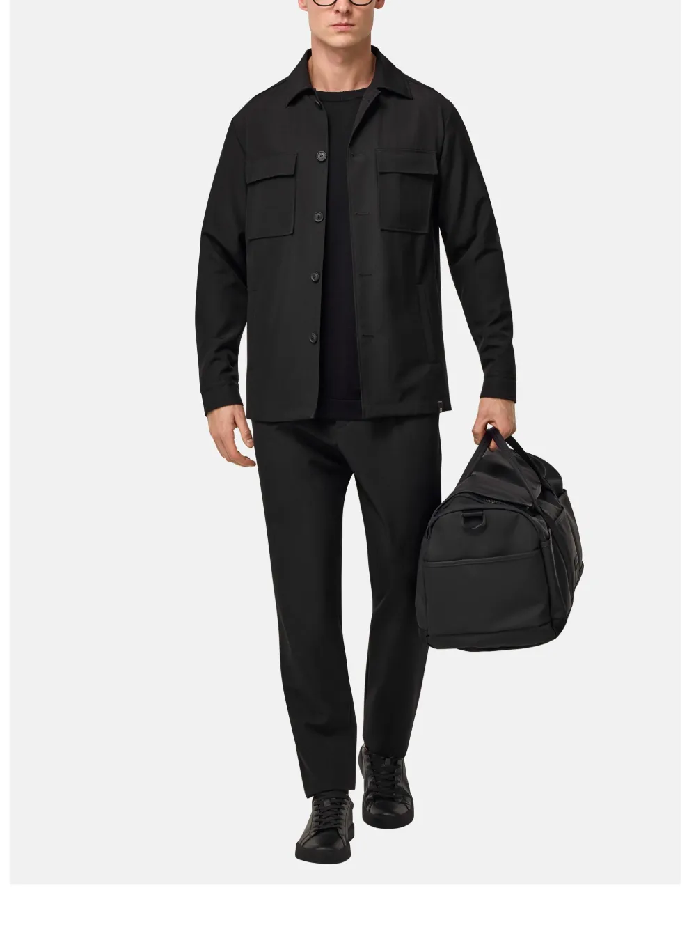 Boggi Milano Link shirt jacket - Zwart
