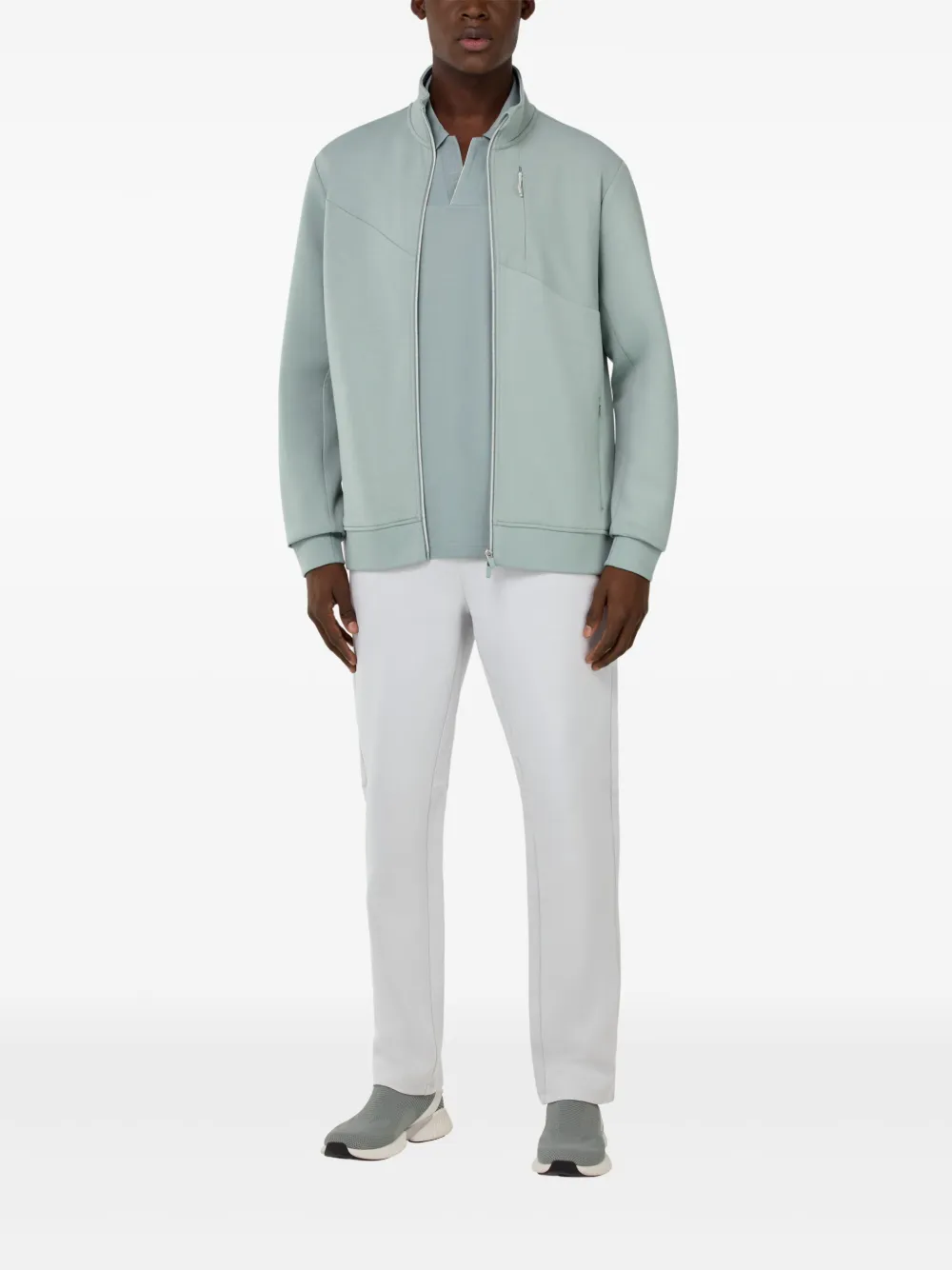 boggimilano Boggi Milano Sweater met rits - Groen