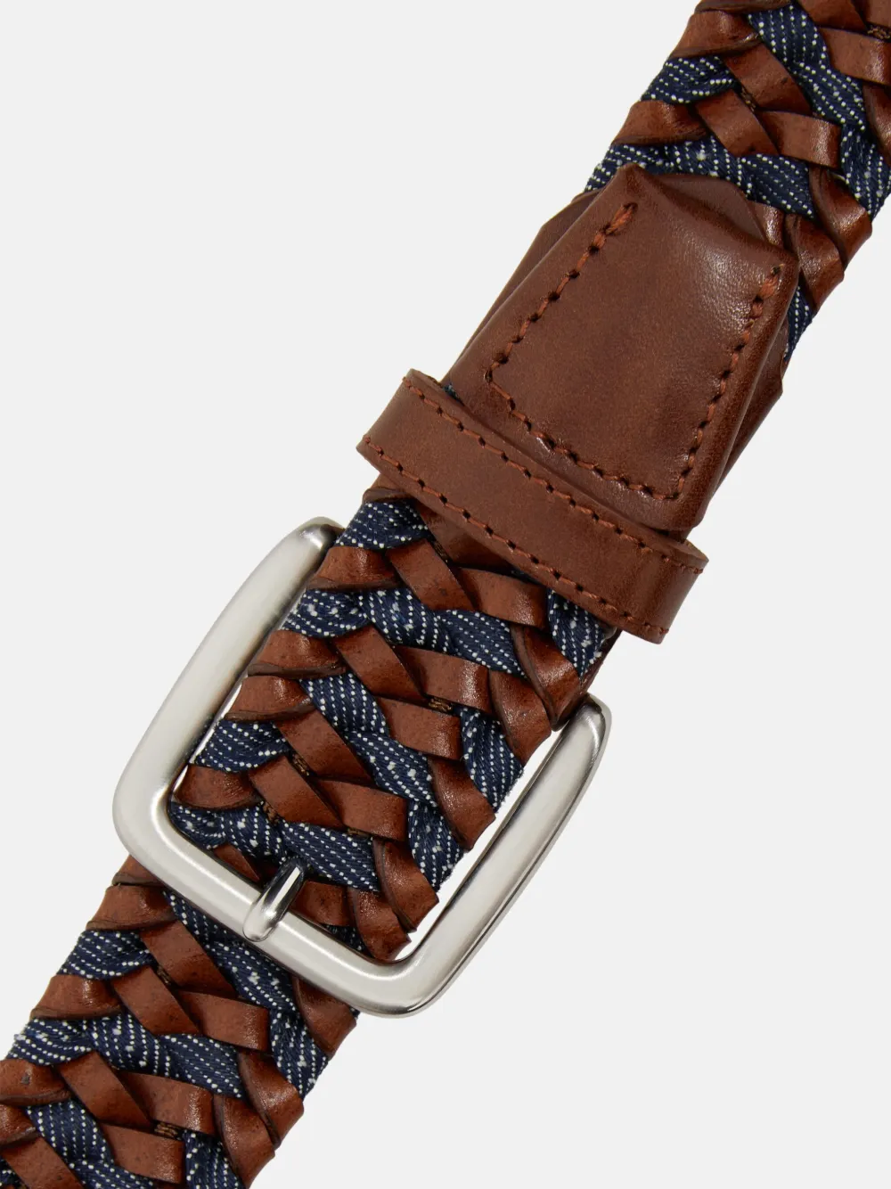 Boggi Milano Woven Elasticated Belt In Brown