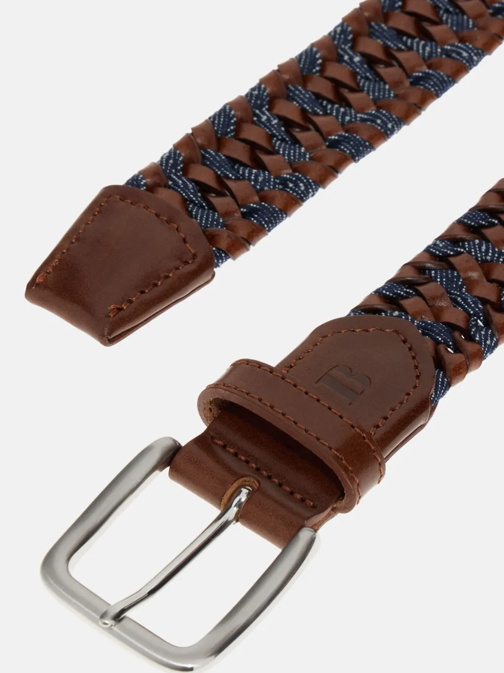 Boggi Milano Woven Elasticated Belt - Bruin