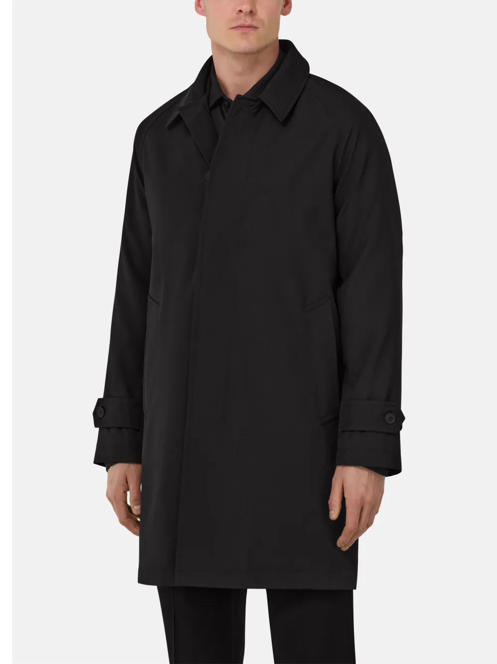 Boggi Milano Pure Travel trenchcoat Zwart