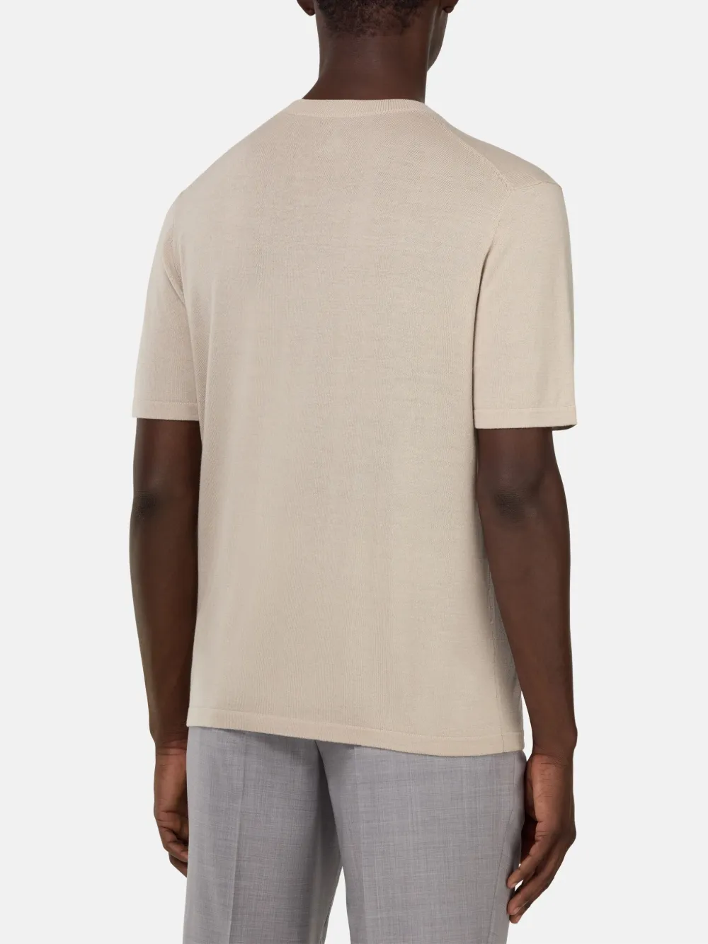 Boggi Milano T-shirt van merinowol Beige