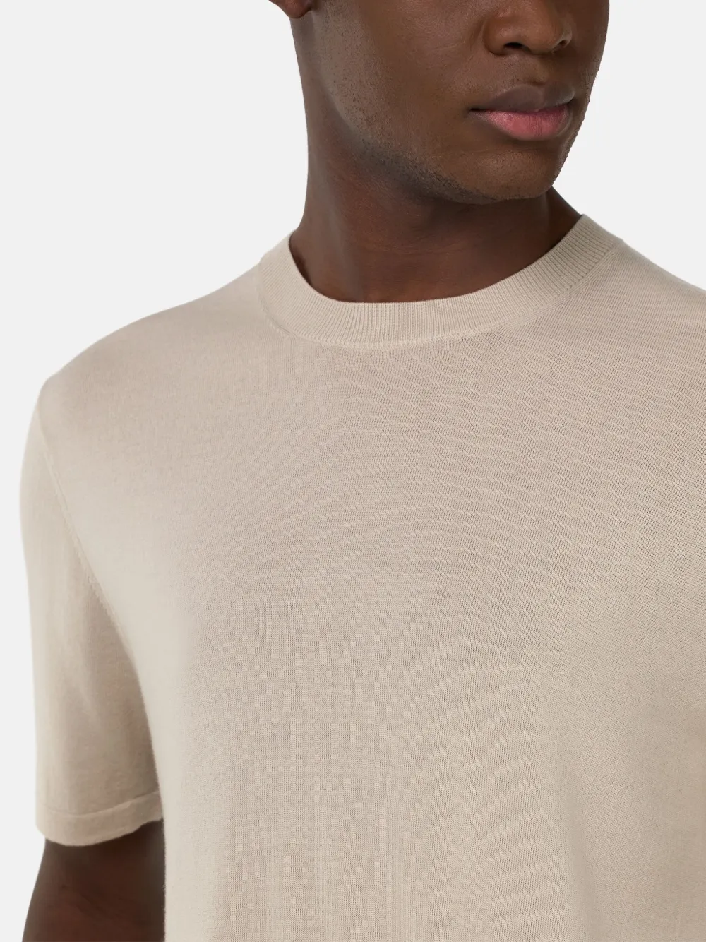 Boggi Milano T-shirt van merinowol Beige
