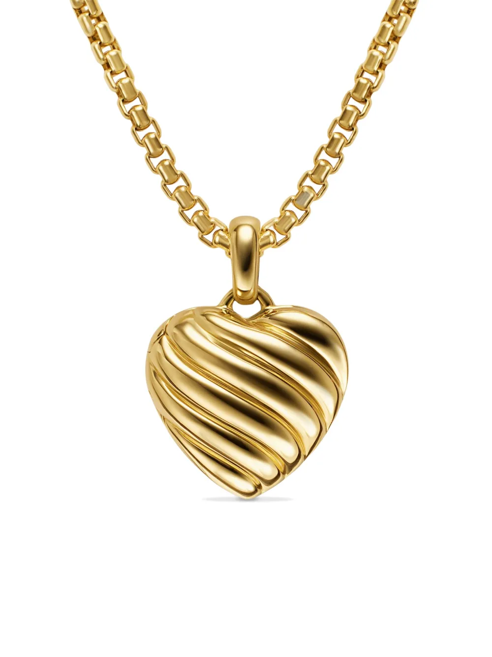 David Yurman pendentif cœur en or 18ct à design biseauté | or | Image 1