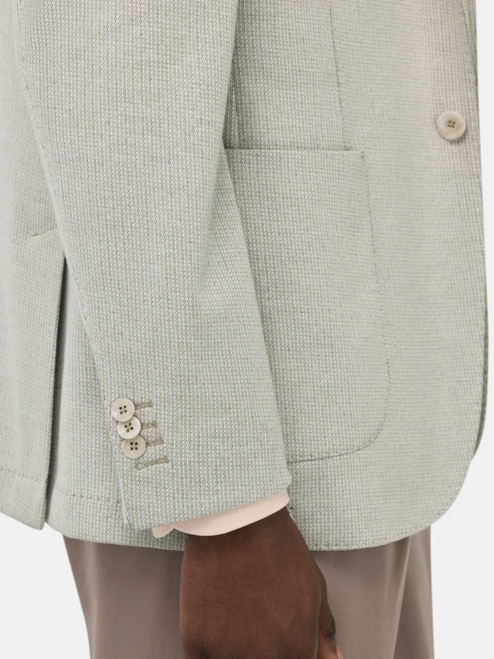 Boggi Milano Blazer met enkele rij knopen Beige