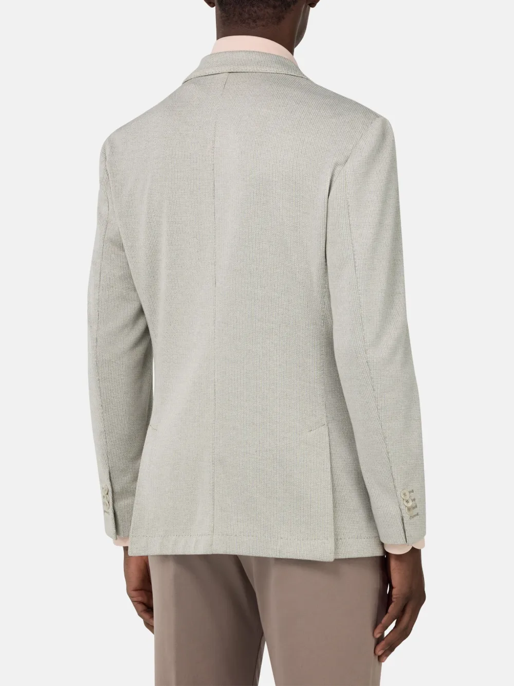 Boggi Milano Blazer met enkele rij knopen Beige
