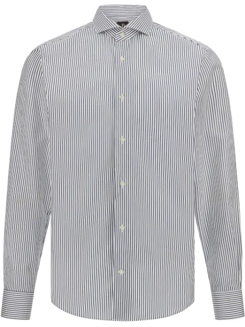 Boggi Milano camisa de popelina con rayas estampadas