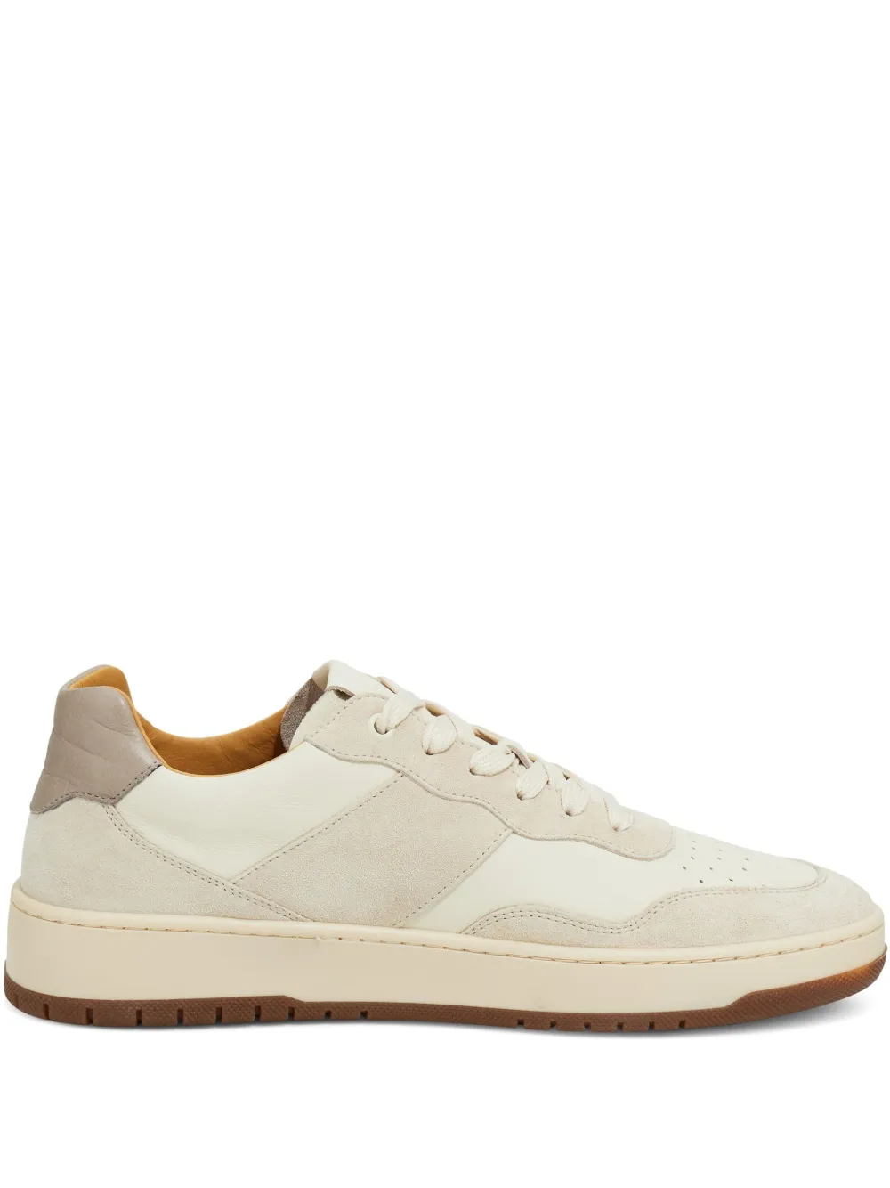 Boggi Milano leather trainers Neutrals