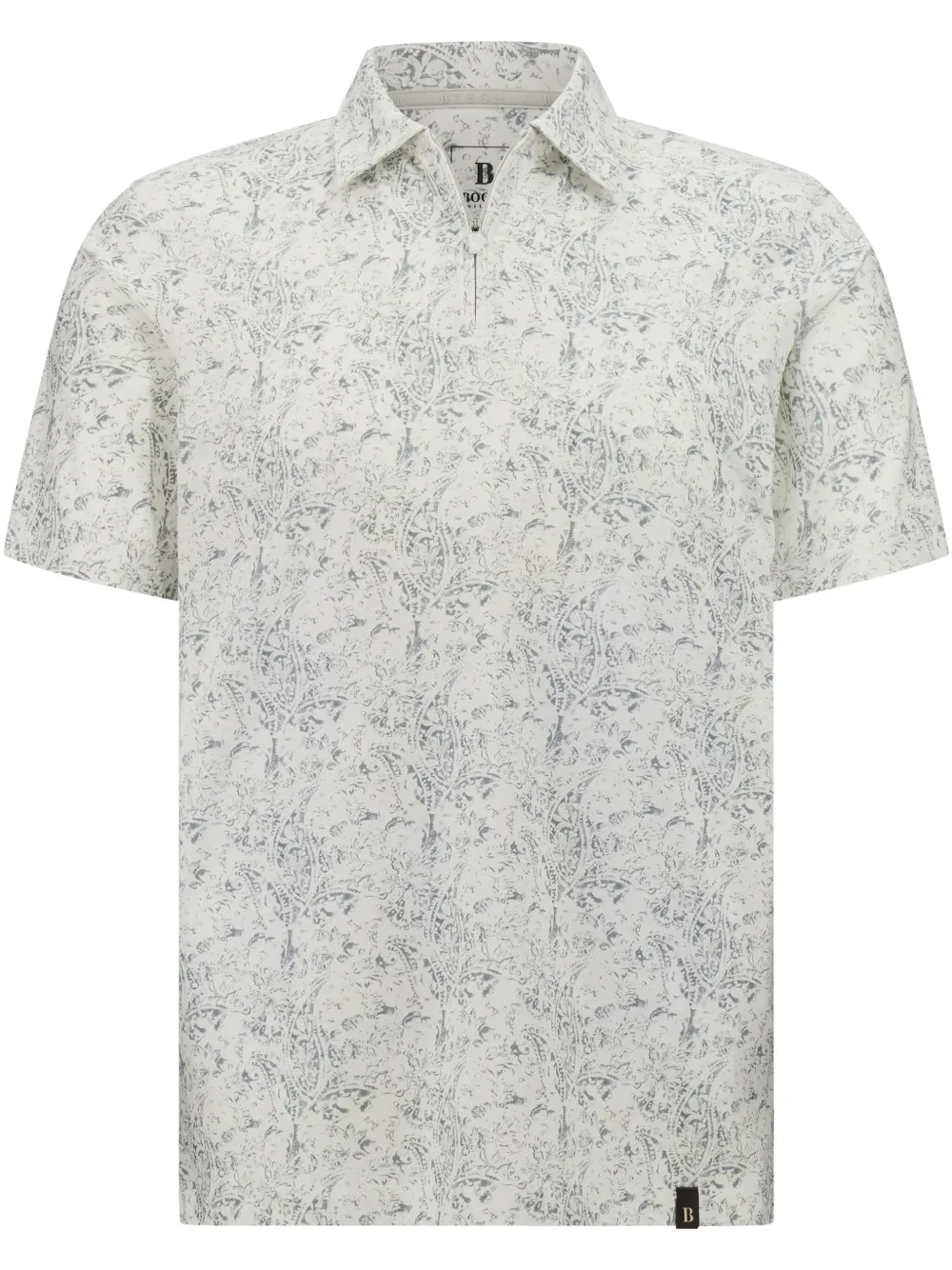 Boggi Milano Poloshirt van katoenblend Grijs