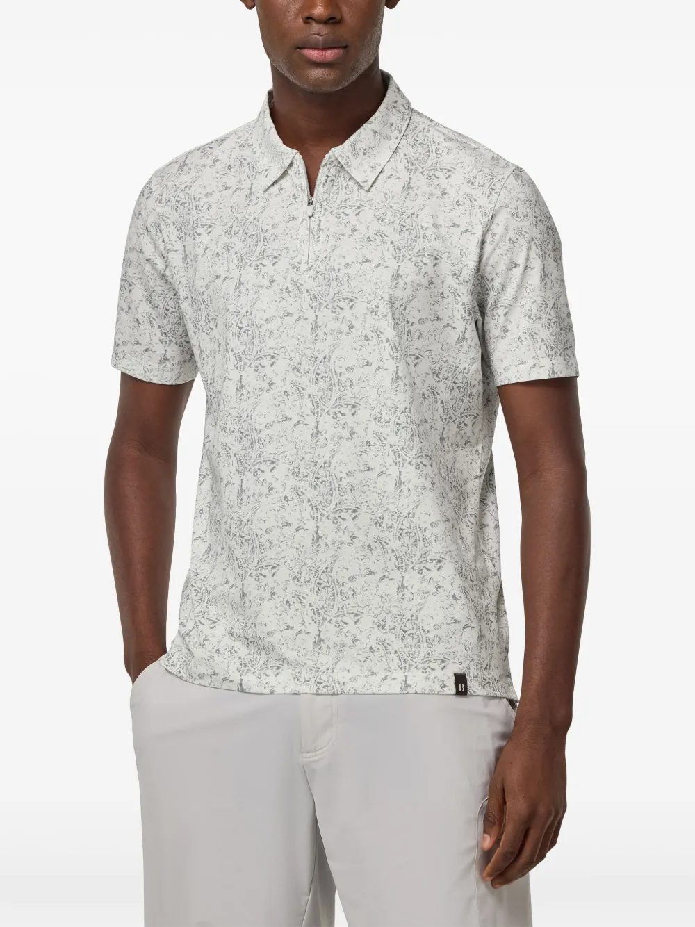 Boggi Milano Poloshirt van katoenblend Grijs
