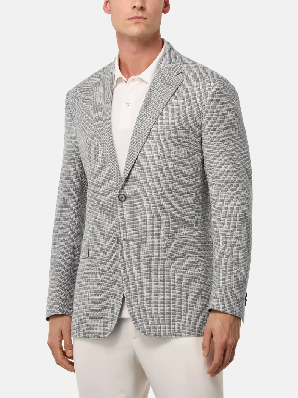 Boggi Milano Blazer van stretch-wol Grijs