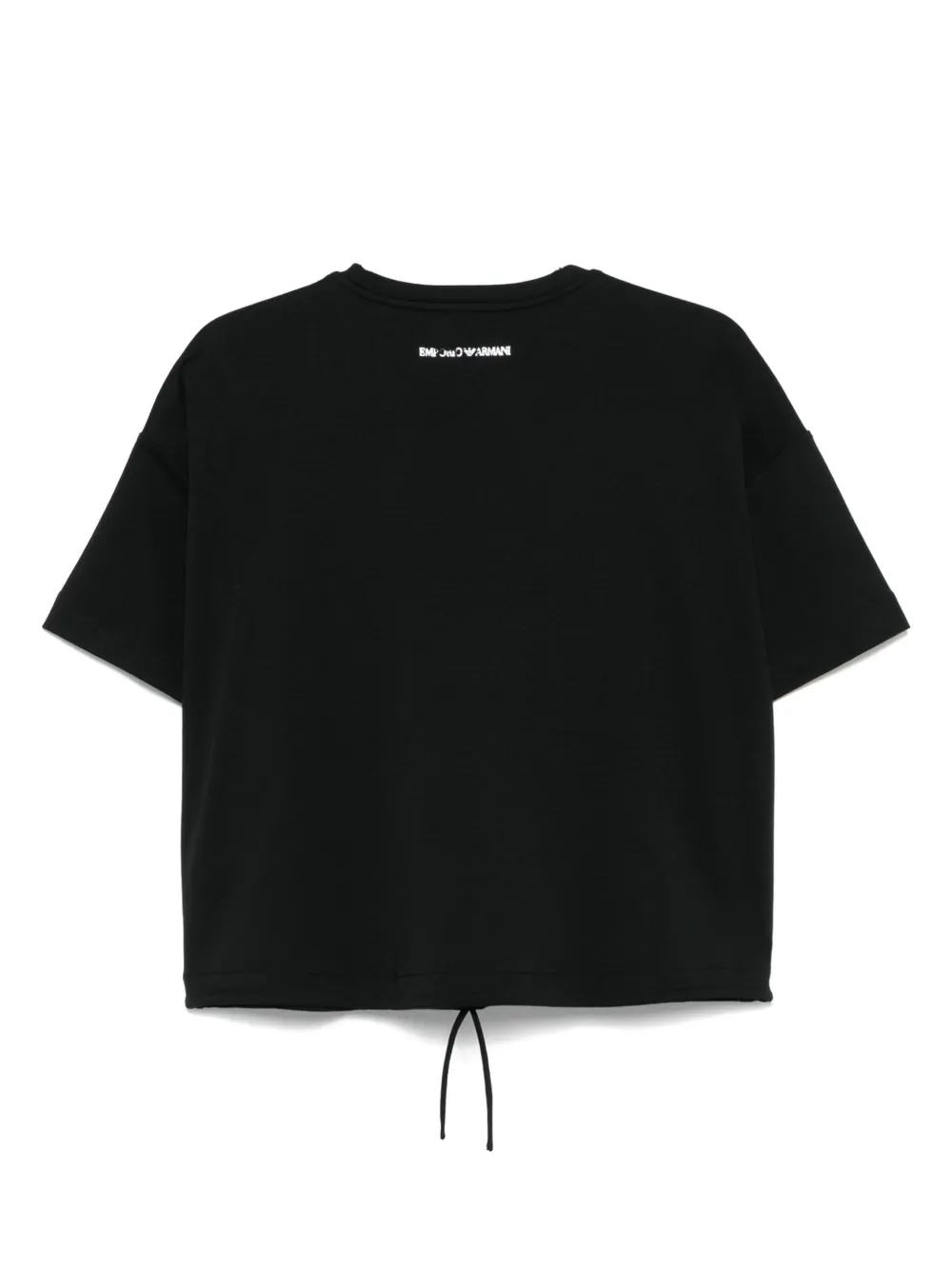 Emporio Armani T-shirt verfraaid met logo - Zwart